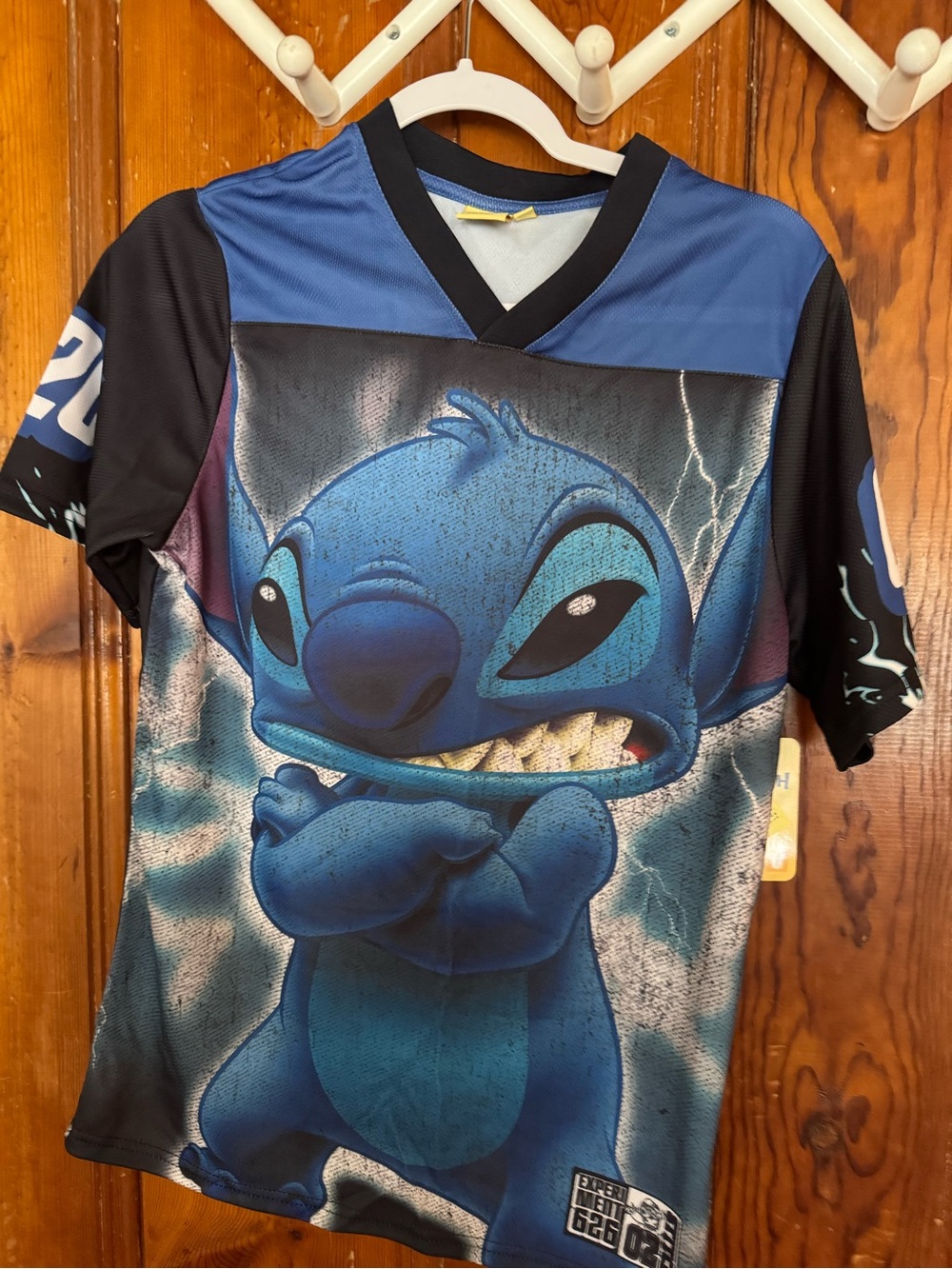 Disney Blue Stitch Graphic Jersey Top